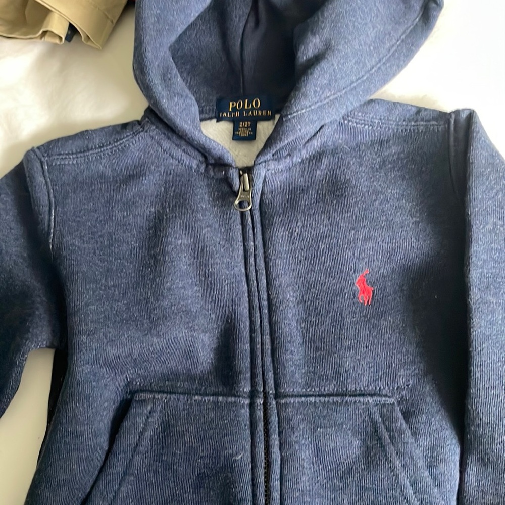 Navy blue cotton polo Ralph Lauren boys hoodie